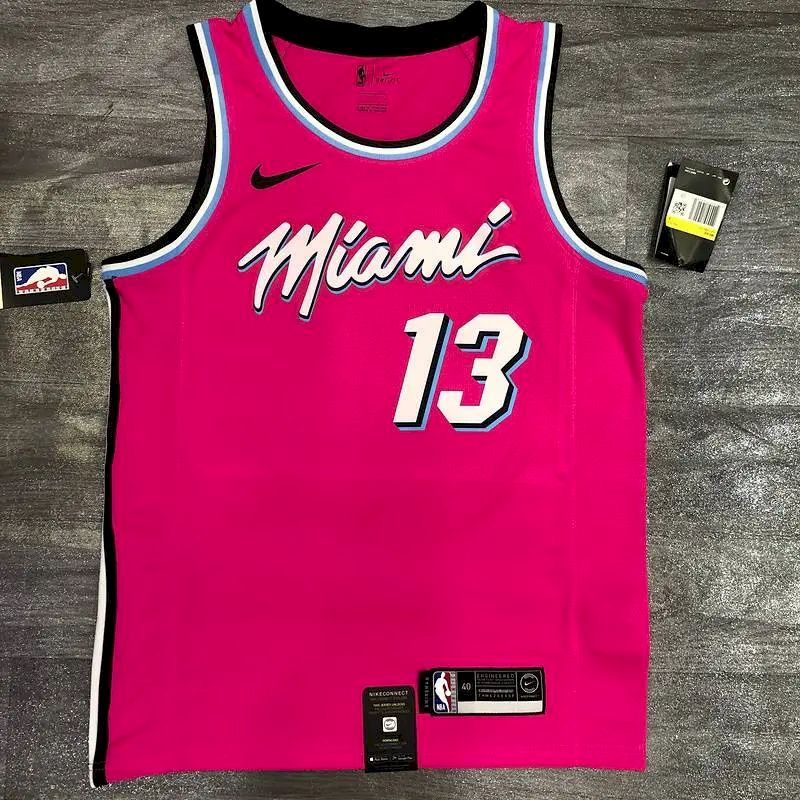 Bam Adebayo Men's Pink Player Jersey - Classic Edition