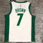 Men's Jaylen Brown White 2020-21 Swingman Player Jersey - City Edition - Image 2