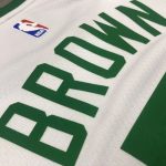 Men's Jaylen Brown White 2020-21 Swingman Player Jersey - City Edition - Image 6