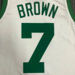 Jaylen Brown Men's White 2021-22 75th Anniversary Jersey - Classic Edition - Image 2