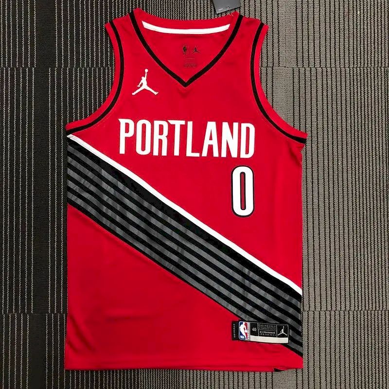 Men's Damian Lillard Red Team Jersey - Statement Edition