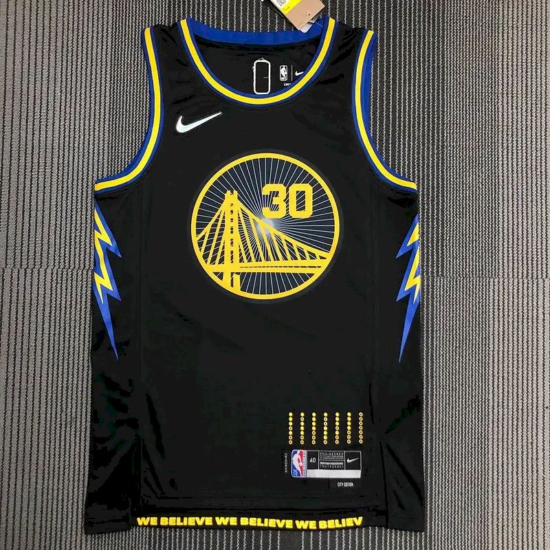 Men's Stephen Curry Black Team Jersey - 75th Anniversary City Edition