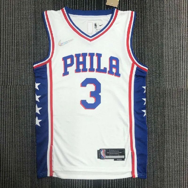 Men's Allen Iverson White Team Jersey - 75th Anniversary Edition