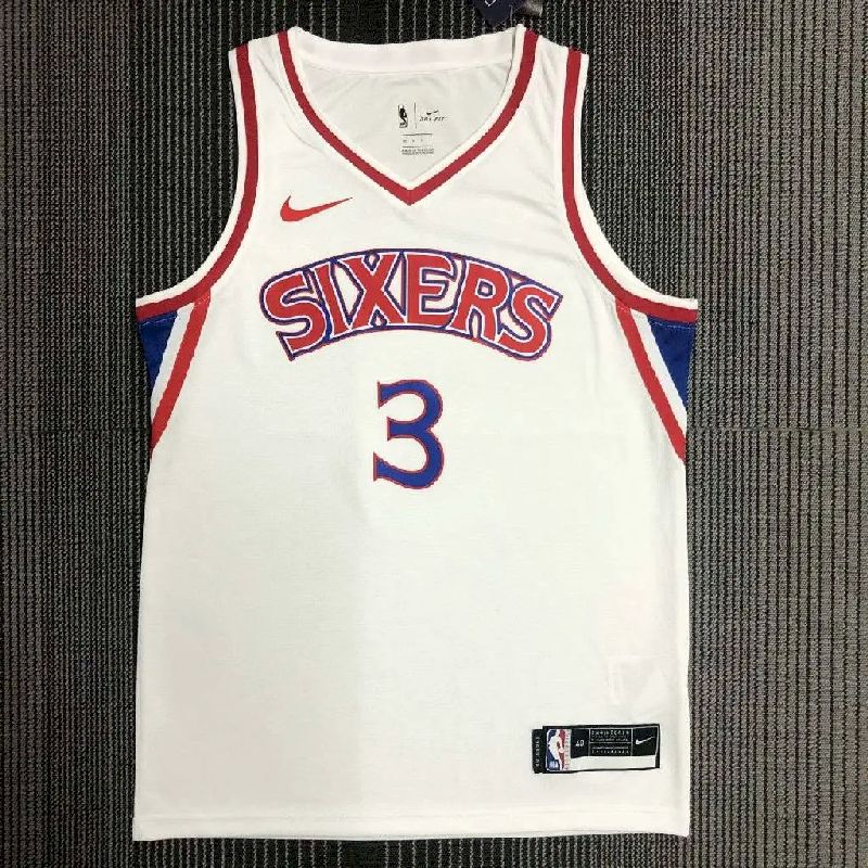 Men's Allen Iverson White Team Jersey