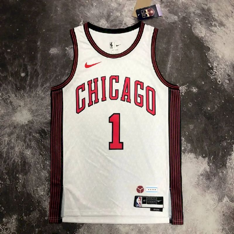 Men's Derrick??Rose White Team Jersey - City Edition