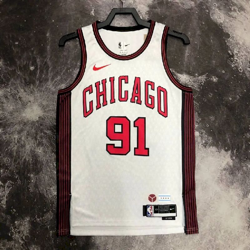 Men's Dennis Rodman White Team Jersey - City Edition