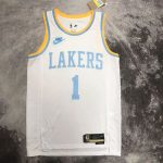 Men's D'Angelo Russell White Retro Team Jersey