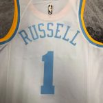 Men's D'Angelo Russell White Retro Team Jersey - Image 2