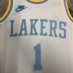 Men's D'Angelo Russell White Retro Team Jersey - Image 4