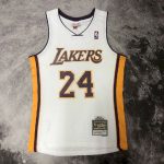 Men's M&N 09/10 Kobe Bryant White Retro Jersey