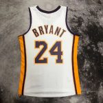 Men's M&N 09/10 Kobe Bryant White Retro Jersey - Image 2