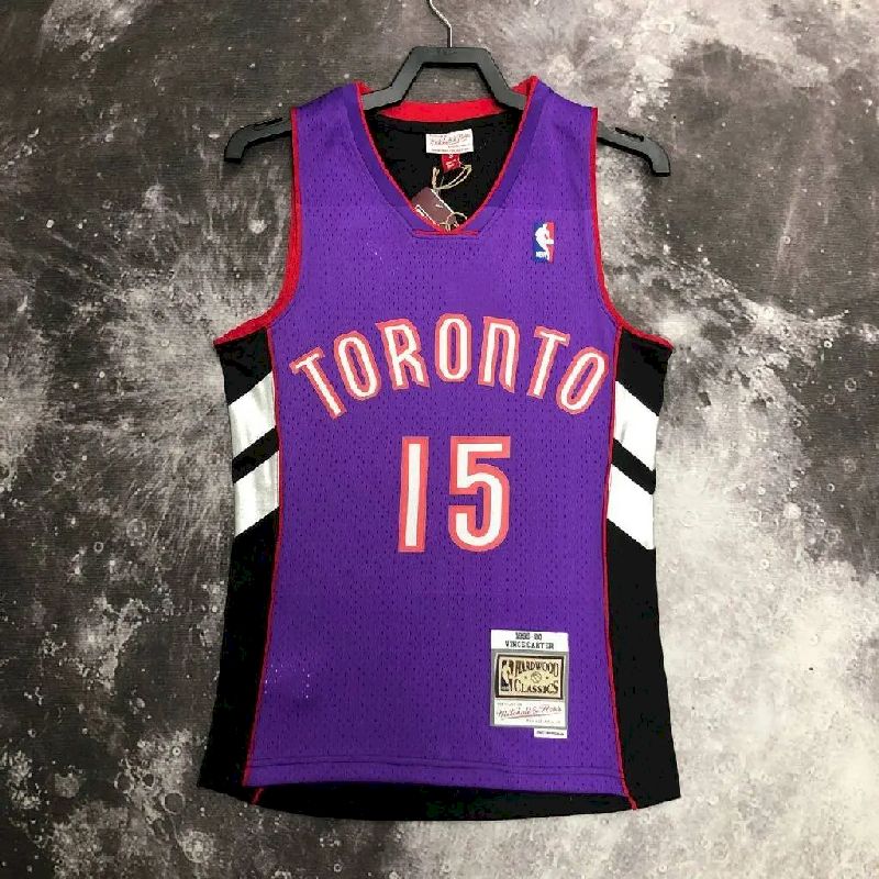 Men's M&N 2000 Vince Carter Purple/Black Retro Jersey