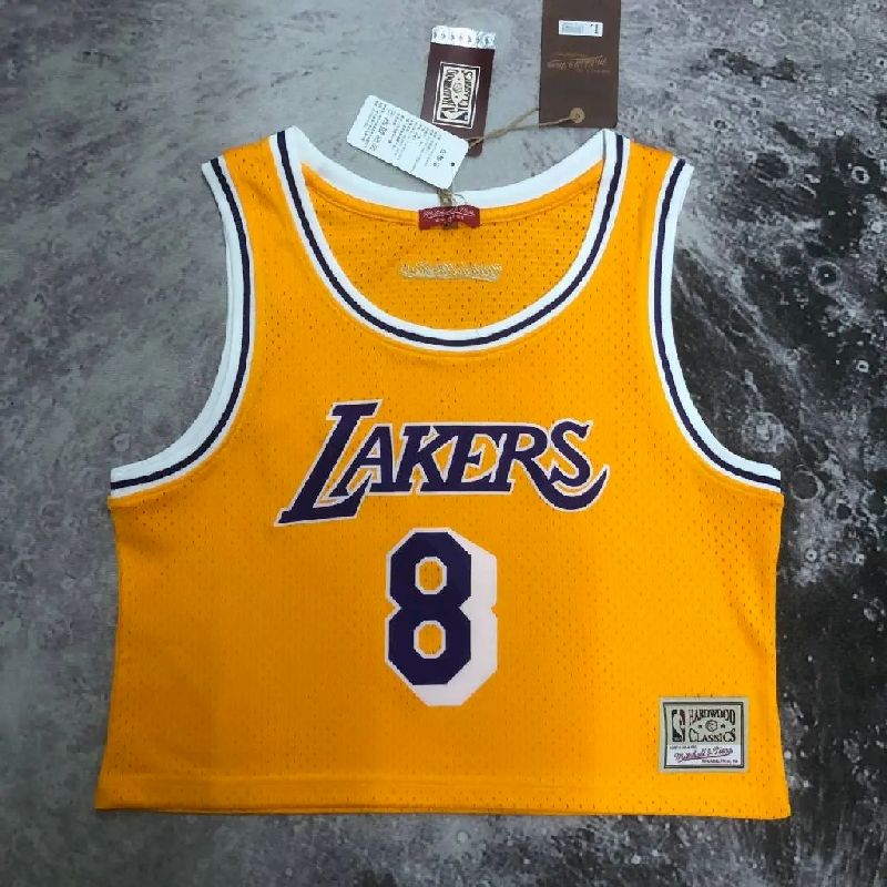 Women's M&N Kobe Bryant Yellow Retro Jersey
