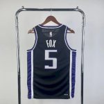 Men's De??Aaron Fox Black Away Team Jersey - Image 2