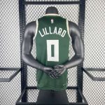 Men's 2023 Damian Lillard Green Away Team Jersey - Image 2