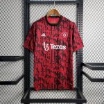 Manchester United 2023/24 Pre-Match Training Jersey Red Black - Image 2