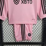 Inter Miami 2022/23 Home Long Sleeves Kids Kit - Image 7
