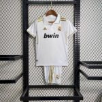 Real Madrid 2011/12 Home Kids Retro Jersey And Shorts