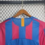 Barcelona 2005/06 Home UCL Edition Long Sleeves Retro Jersey - Image 4