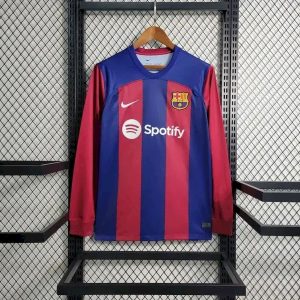 Barcelona 2023/24 Home Long Sleeves Jersey
