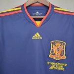 Spain 2010 World Cup Away Long Sleeves Retro Jersey - Image 6