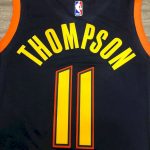 Men's Klay Thompson 2020-21 Navy Swingman Jersey - City Edition - Image 4