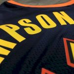 Men's Klay Thompson 2020-21 Navy Swingman Jersey - City Edition - Image 8