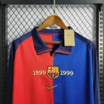 Barcelona 1899/1999 100th Anniversary Edition Long Sleeves Retro Jersey - Image 2