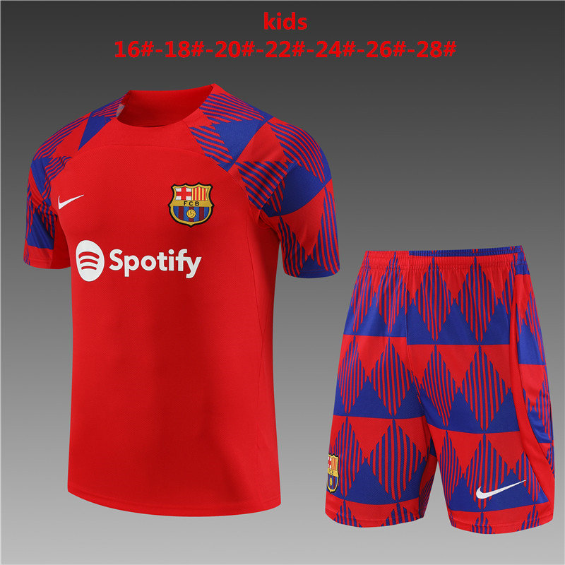 Barcelona 2023/24 Training Kids Jersey+Short 14001