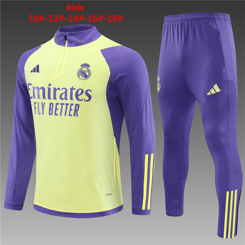 Real Madrid 2023/24 Half-Zip Kids Sweater+Pant 14001