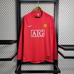 Manchester United 2007/08 Home Long Sleeves Retro Jersey