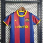 Barcelona 2010/11 Home Kids Retro Jersey And Shorts - Image 2