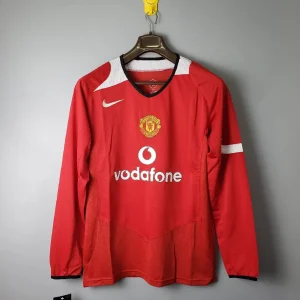 Manchester United 2004/06 Home Long Sleeves Retro Jersey