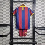 Barcelona 2010/11 Home Kids Retro Jersey And Shorts - Image 9