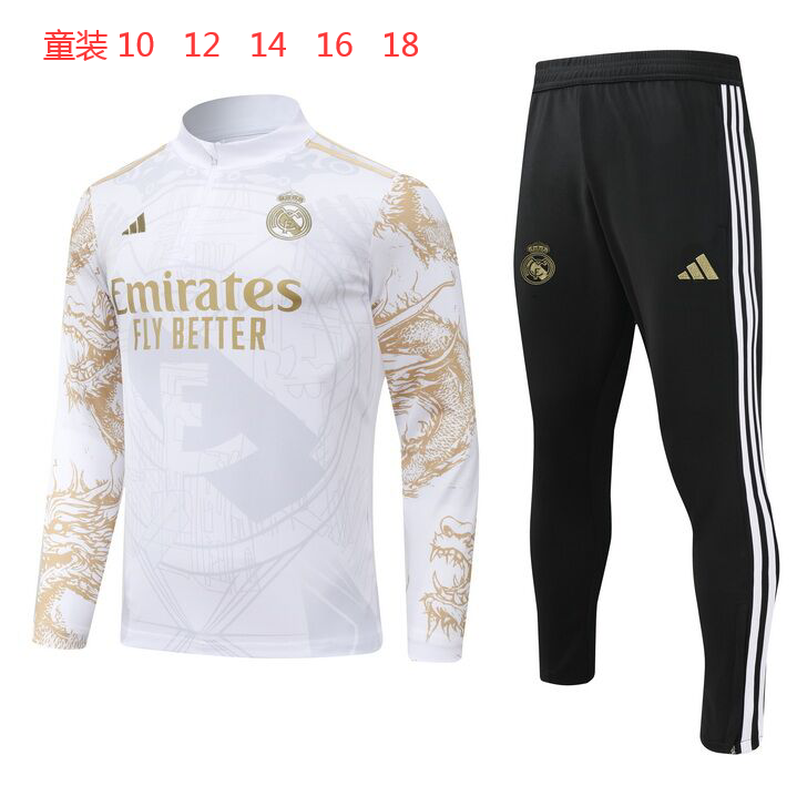 Real Madrid 2024/25 Half-Zip Kids Sweater+Pant 902