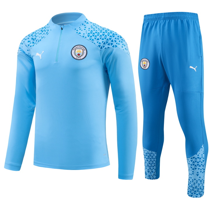 Manchester City 2023/24 Half-Zip Kids Sweater+Pant 902
