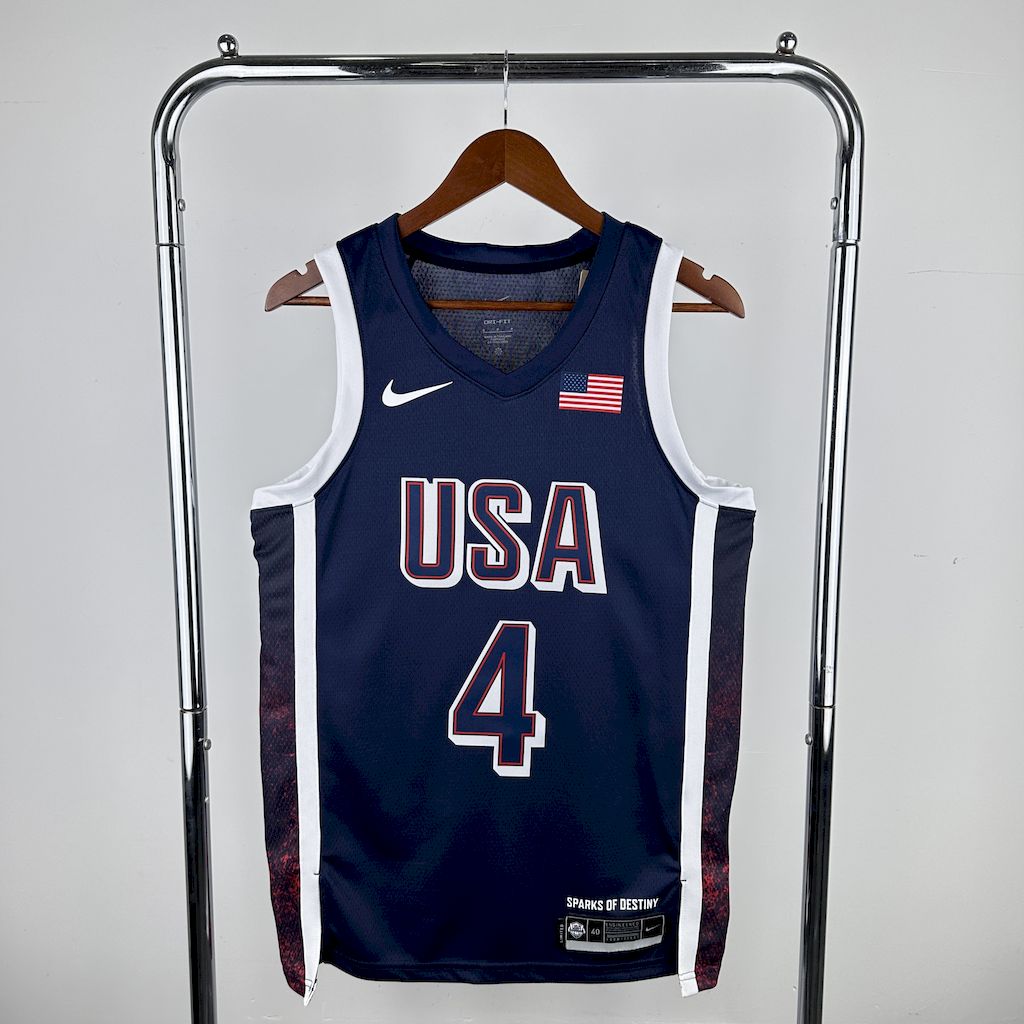 Olimpic USA 2024 CURRY#4 Away Jersey