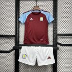 Aston Villa 2024/25 Home Kids Kit