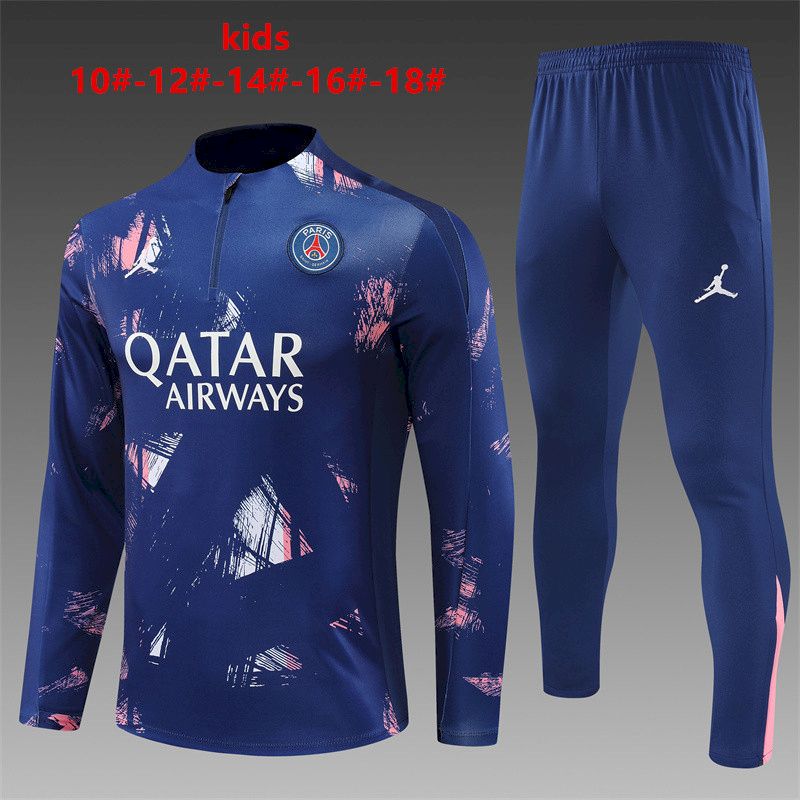 Paris Saint-Germain 2024/25 Half-Zip Kids Sweater+Pant 14001
