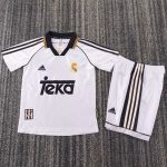 Real Madrid 1998/00 Home Kids Retro Jersey And Shorts