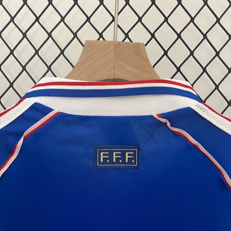 France 1998 Home Kids Retro Jersey And Shorts - Image 9