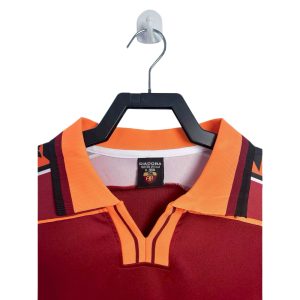 AS Roma 1998/99 Home Long Sleeve Retro Jersey - Image 3