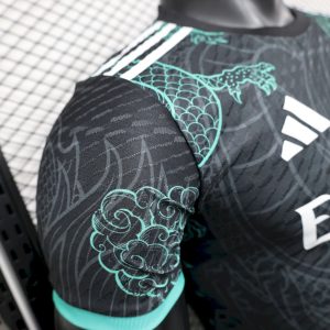 Real Madrid 2025/26 Black Green Dragon Edition Jersey Player Version - Image 6