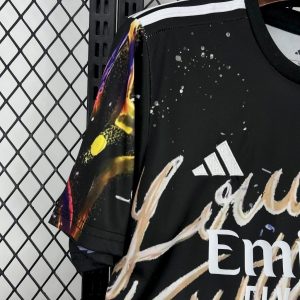 Real Madrid 2025/26 Louis Vuitton Joint Edition Black colorful version Jersey - Image 6
