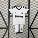 Real Madrid 2012/13 Home Kids Retro Jersey And Shorts