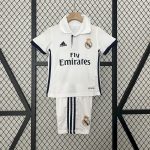 Real Madrid 2016/17 Home Kids Retro Jersey And Shorts