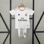 Real Madrid 2013/14Home Kids Retro Jersey And Shorts