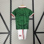 Mexico 1998 Home Kids Retro Jersey And Shorts - Image 2