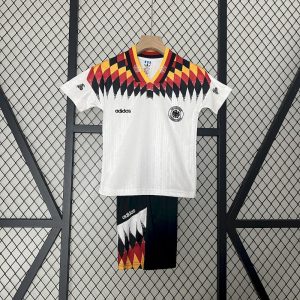 Germany 1994 Home Kids Retro Jersey And Shorts