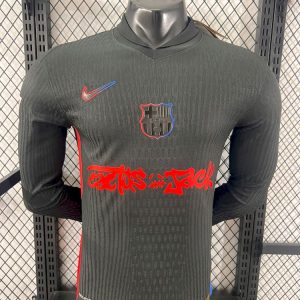 Barcelona 2024/25 Travis Scott Edition Away Long Sleeves Jersey Player Version